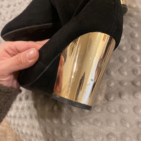 Black suede over the knee boots - Picture 5 of 11